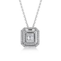 0,80 Karat Baget Pırlanta Kolye